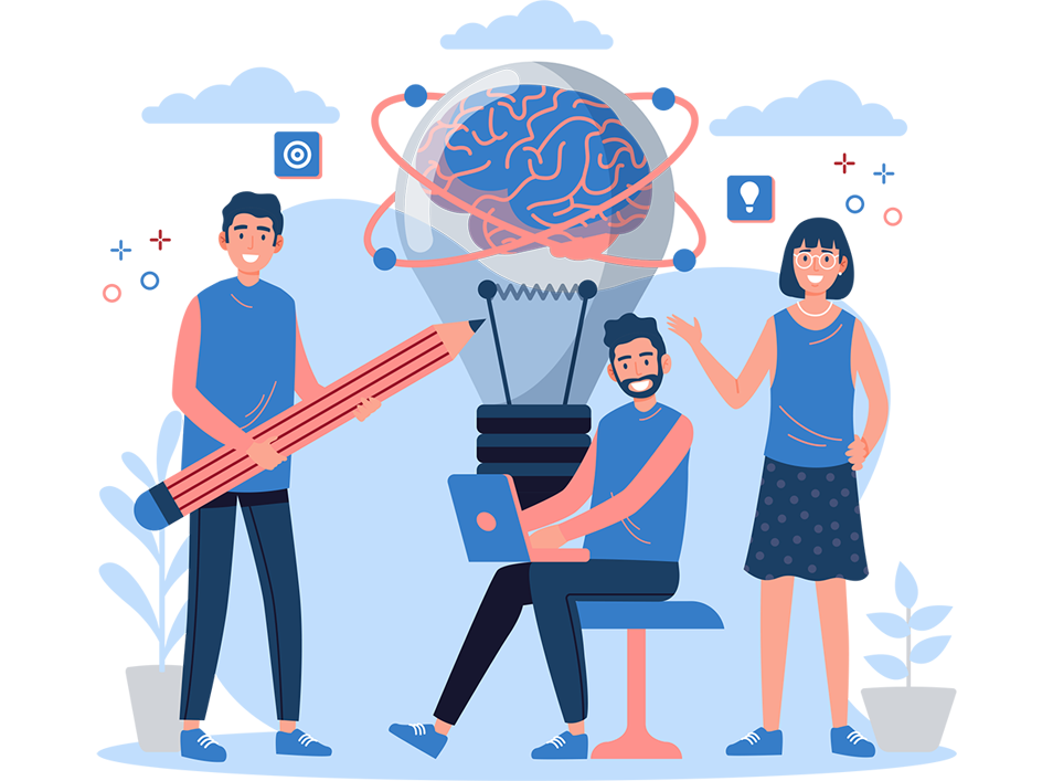 digital marketing agency crew say hi to clients